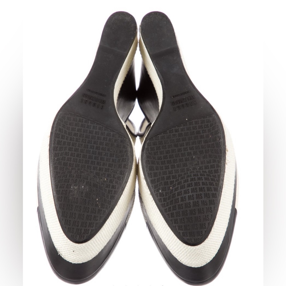 Stuart Weitzman Slingback Wedges With Mesh Accents - image 5